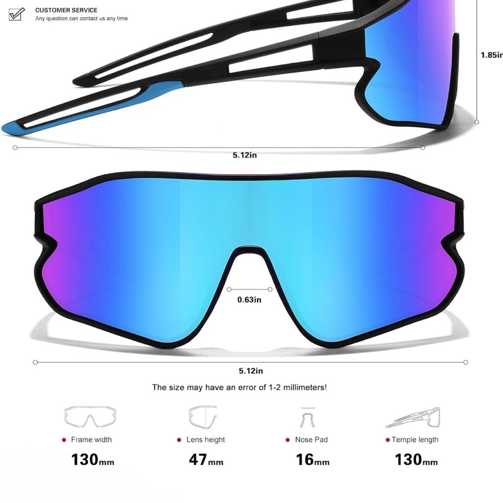 Kids Sunglasses, Youth Polarized Lightweight baseball cycling Shades sunglasses - Picture 2 of 4
